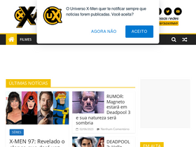 'universoxmen.com.br' screenshot