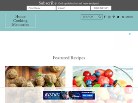 'homecookingmemories.com' screenshot