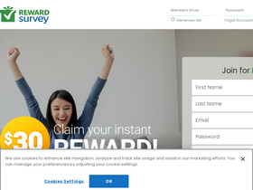 'rewardsurvey.com' screenshot