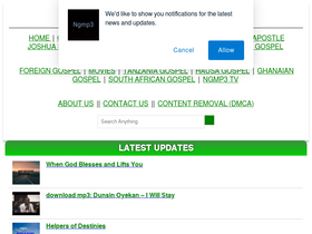 'ngmp3.com' screenshot