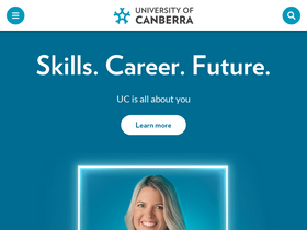 'canberra.edu.au' screenshot
