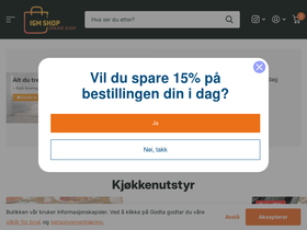 igmshop.no homepage screenshot