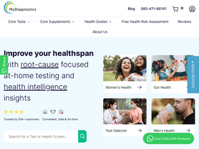 'mydiagnostics.in' screenshot