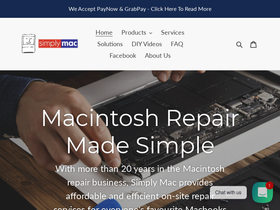 Simply Mac homepage screenshot