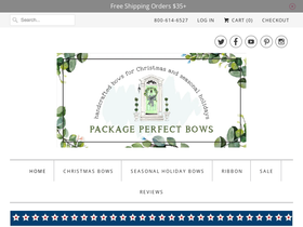 packageperfectbows.com homepage screenshot