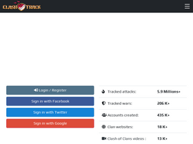 'clashtrack.com' screenshot