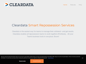 'cleardata.io' screenshot