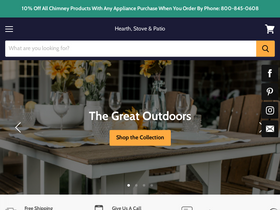 hearthstoveandpatio.com homepage screenshot