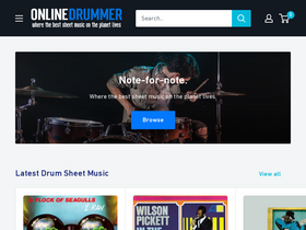 'onlinedrummer.com' screenshot