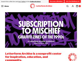 'letterformarchive.org' screenshot