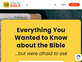 'enterthebible.org' screenshot
