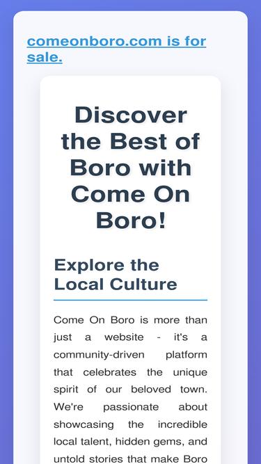 comeonboro.com