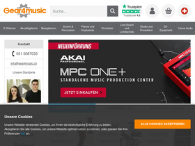 'gear4music.ch' screenshot