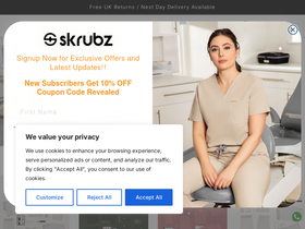 skrubz.com homepage screenshot
