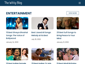 'thewittyblog.com' screenshot