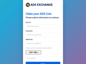 'adsexchange.in' screenshot