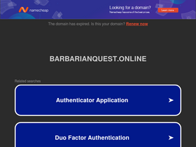 'barbarianquest.online' screenshot