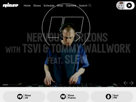 'rinse.fm' screenshot