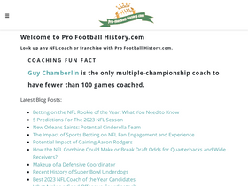 'pro-football-history.com' screenshot