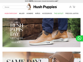 'hushpuppies.com.ar' screenshot