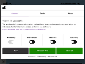 'bewerbung.fhv.at' screenshot