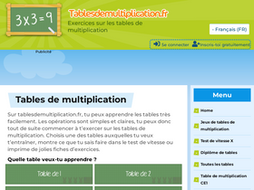 'tablesdemultiplication.fr' screenshot