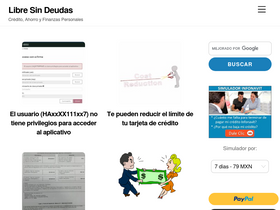 'libresindeudas.com' screenshot