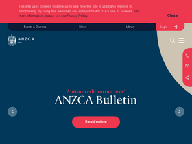 'anzca.edu.au' screenshot