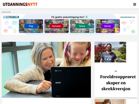 'utdanningsnytt.no' screenshot