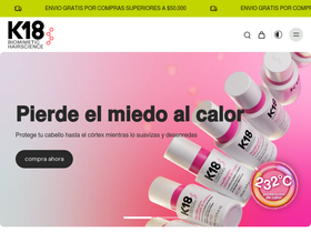 K18 HAIR CHILE website screenshot
