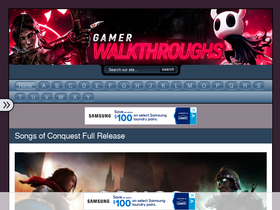 'gamerwalkthroughs.com' screenshot