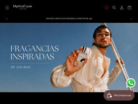 Mysticalluxe homepage screenshot