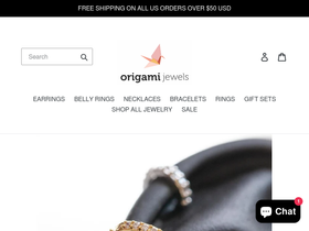 origamijewels.com homepage screenshot