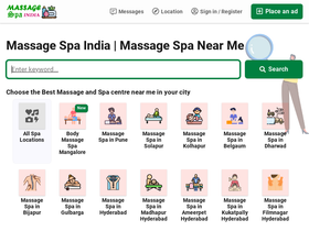 'massagespaindia.com' screenshot