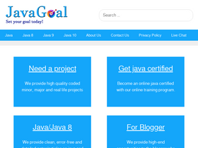 'javagoal.com' screenshot