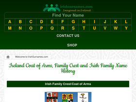 'irishsurnames.com' screenshot