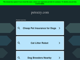 Petozzy homepage screenshot