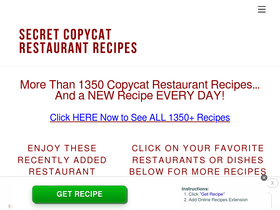 'secretcopycatrestaurantrecipes.com' screenshot