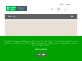 'highgatehospital.co.uk' screenshot