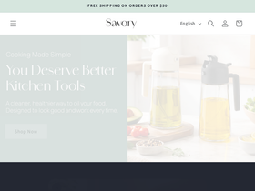 savoryhome.co homepage screenshot