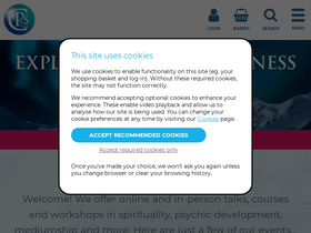 'collegeofpsychicstudies.co.uk' screenshot