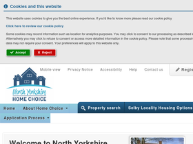 'northyorkshirehomechoice.org.uk' screenshot