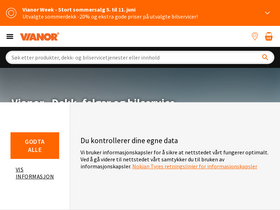 'vianor.no' screenshot