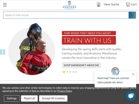 'anatomywarehouse.com' screenshot