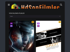 'hdsonfilmler.com' screenshot