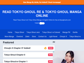 'tokyoghoulre.com' screenshot