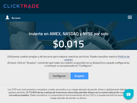 'clicktrade.es' screenshot