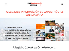 'forbudapestlovers.com' screenshot
