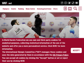 'wkf.net' screenshot