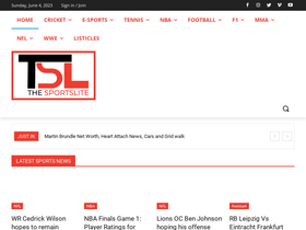 'thesportslite.com' screenshot